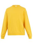 Matchesfashion.com Raey - Crew Neck Japanese Jersey Sweatshirt - Mens - Yellow
