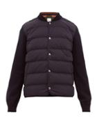 Matchesfashion.com Paul Smith - Padded Shell And Wool Quilted Bomber Jacket - Mens - Navy