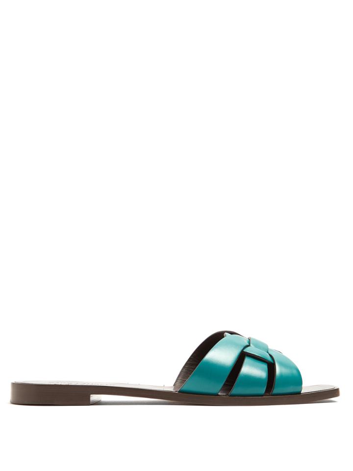 Saint Laurent Tribute Leather Slides