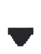 Matchesfashion.com Marysia - Santa Clara Scalloped-edge Bikini Briefs - Womens - Black