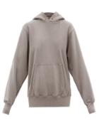 Ladies Rtw Les Tien - Brushed-back Cotton Hooded Sweatshirt - Womens - Mid Grey