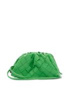 Matchesfashion.com Bottega Veneta - The Pouch Mini Intrecciato-leather Purse Clutch - Womens - Green