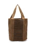 Matchesfashion.com Guanabana - Liam Striped Panelled Woven Tote Bag - Mens - Black Beige