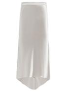 Matchesfashion.com Raey - Bias Cut Silk Satin Midi Skirt - Womens - Light Grey