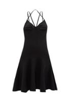 Alexander Mcqueen - Corset-bodice Stretch-knit Dress - Womens - Black