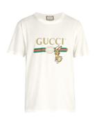 Gucci Vintage Logo T-shirt With Bunny Appliqu