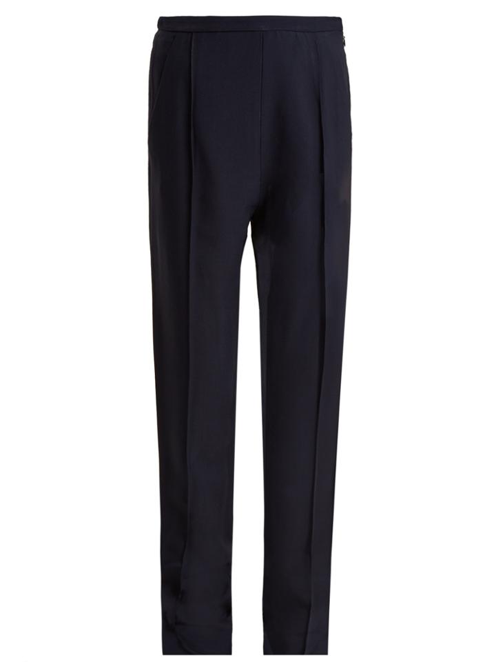 Khaite Diana High-rise Twill Trousers