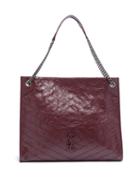 Matchesfashion.com Saint Laurent - Niki Large Quilted-leather Tote Bag - Womens - Burgundy