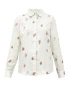 Matchesfashion.com Gabriela Hearst - Henri Floral-print Silk-twill Shirt - Womens - White Multi