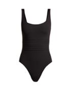 Matchesfashion.com Eres - Les Essentiels Asia Duni Ribbed Swimsuit - Womens - Black