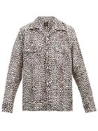 Matchesfashion.com Needles - Leopard-print Linen Shirt - Mens - White