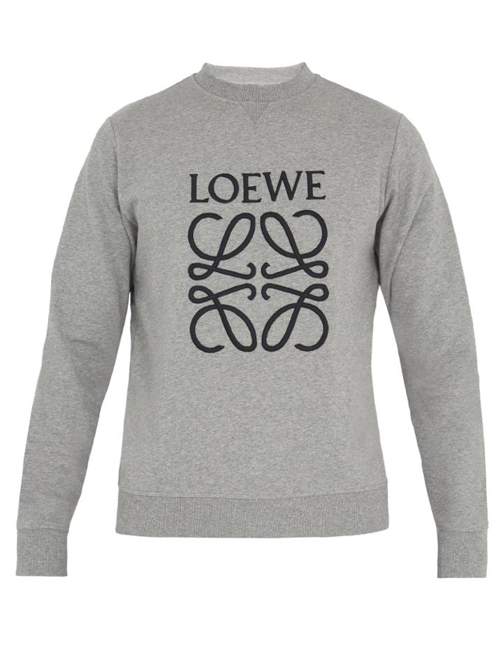 Loewe Logo-embroidered Cotton Sweatshirt
