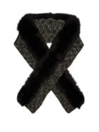 Moncler Fur-trimmed Wool-blend Scarf