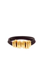 Matchesfashion.com Bottega Veneta - Metal Clasp Stretch Leather Cord Belt - Womens - Brown