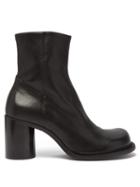 Matchesfashion.com Maison Margiela - Exaggerated Toe Leather Boots - Womens - Black