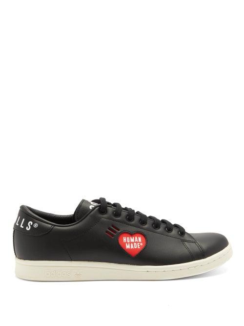 Matchesfashion.com Adidas X Human Made - Heart-cutout Leather Trainers - Mens - Black