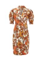 Matchesfashion.com Dodo Bar Or - Tata Floral-print Cotton-poplin Wrap Dress - Womens - Brown Print