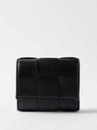 Bottega Veneta - Cassette Intrecciato-leather Tri-fold Wallet - Womens - Black