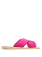 Matchesfashion.com Ancient Greek Sandals - Thais Satin Slides - Womens - Fuchsia