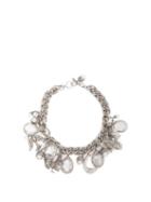 Matchesfashion.com Alexander Mcqueen - Crystal Embellished Charm Necklace - Womens - Silver