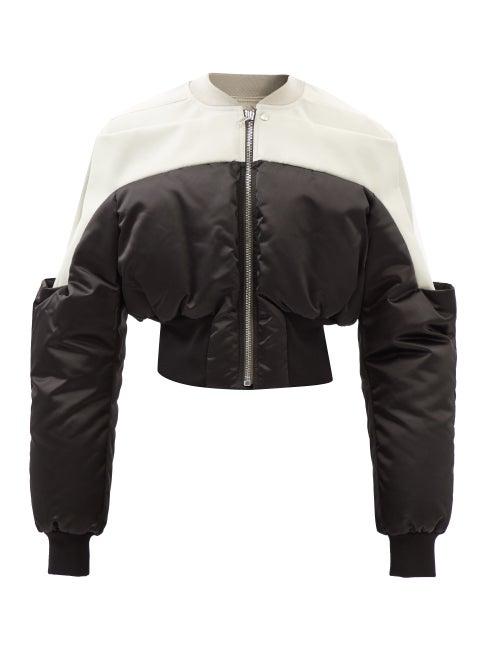 Rick Owens - Gathered-waist Panelled Shell Bomber Jacket - Mens - Black