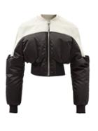 Rick Owens - Gathered-waist Panelled Shell Bomber Jacket - Mens - Black