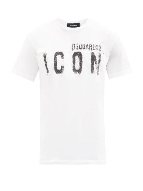 Dsquared2 - Icon Logo-print Cotton T-shirt - Mens - White