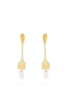 Matchesfashion.com Attico - X Alican Icoz 22kt Gold Plated Drop Earrings - Womens - Gold