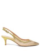 Matchesfashion.com Gianvito Rossi - Regina 55 Crystal Embellished Pumps - Womens - Yellow