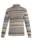 Matchesfashion.com Altea - Striped Roll Neck Sweater - Mens - Grey Multi