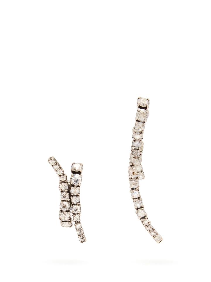 Ryan Storer Mismatched Crystal Earrings
