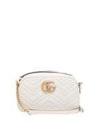 Matchesfashion.com Gucci - Gg Marmont Small Quilted Leather Cross Body Bag - Womens - White