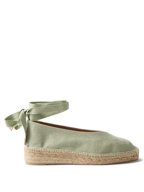 Castaer - Gea 20 Canvas And Jute Espadrilles - Womens - Green