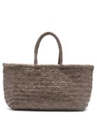 Matchesfashion.com Dragon Diffusion - Triple Jump Large Woven-leather Tote Bag - Womens - Grey