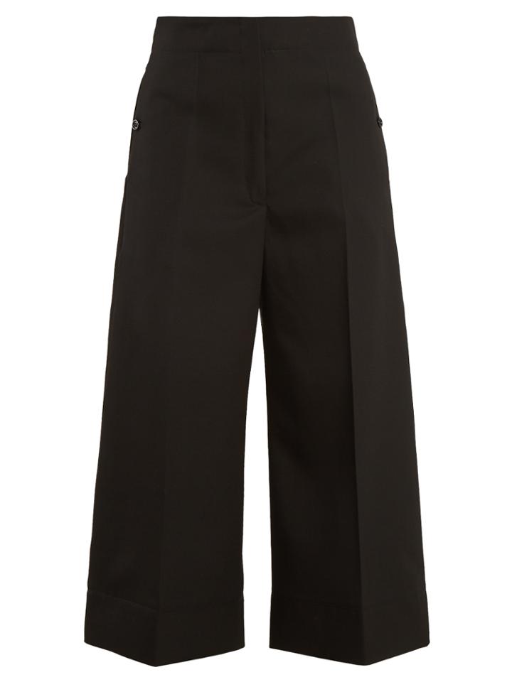 Lemaire Wide-leg Wool-twill Cropped Trousers