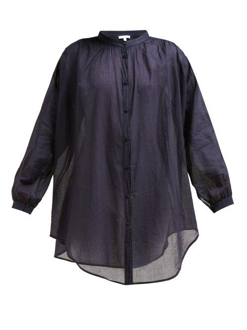 Matchesfashion.com Skin - The Brea Cotton Kaftan - Womens - Navy