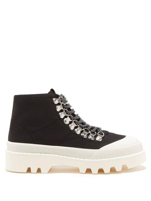 Proenza Schouler - City Tread-sole Suede Boots - Womens - Black White