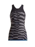 Adidas By Stella Mccartney Train Miracle Tiger-stripe Print Tank Top