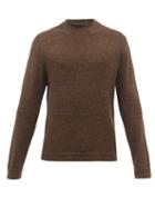Inis Mein - Boiled-alpaca Sweater - Mens - Dark Brown