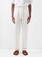 Delos - Conrad Elasticated-waist Silk Trousers - Mens - White