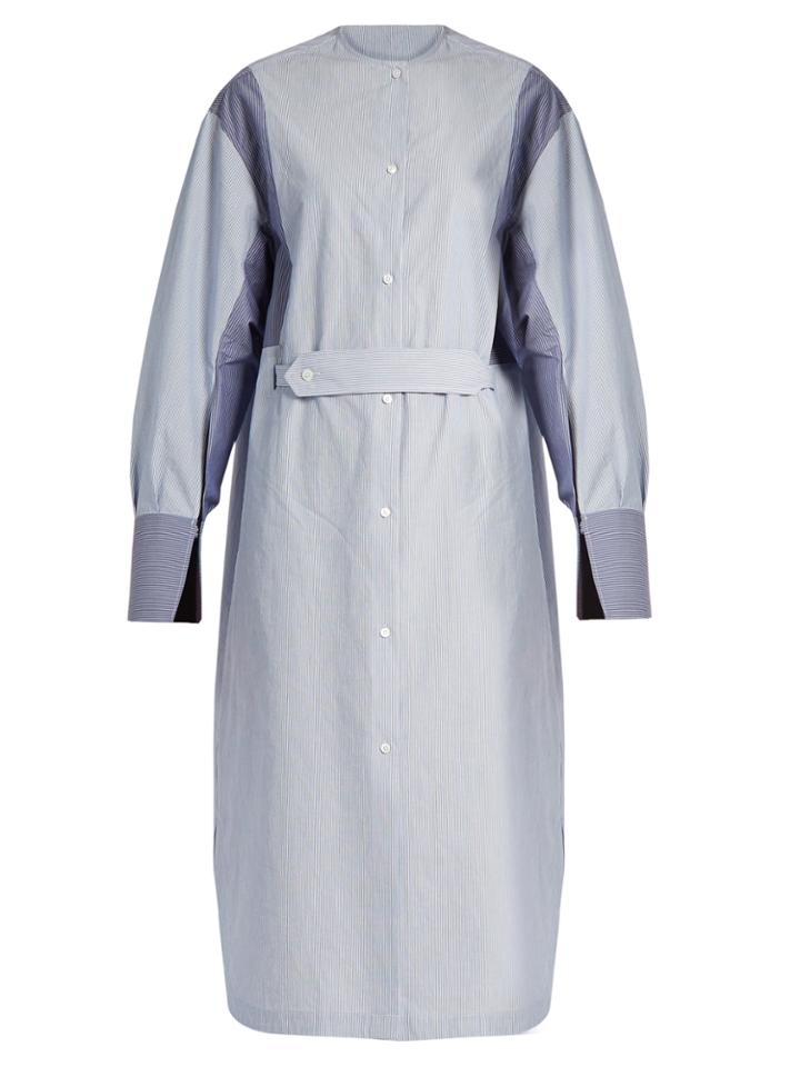 Joseph Eli Slit-cuff Striped Cotton Shirtdress