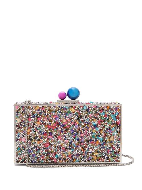 Matchesfashion.com Sophia Webster - Clara Crystal Embellished Clutch - Womens - Multi