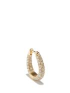 Ladies Fine Jewellery Jacquie Aiche - Diamond & 14kt Gold Single Hoop Earring - Womens - Yellow Gold
