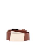 Matchesfashion.com Gabriela Hearst - Car Buckle Leather Belt - Womens - Brown