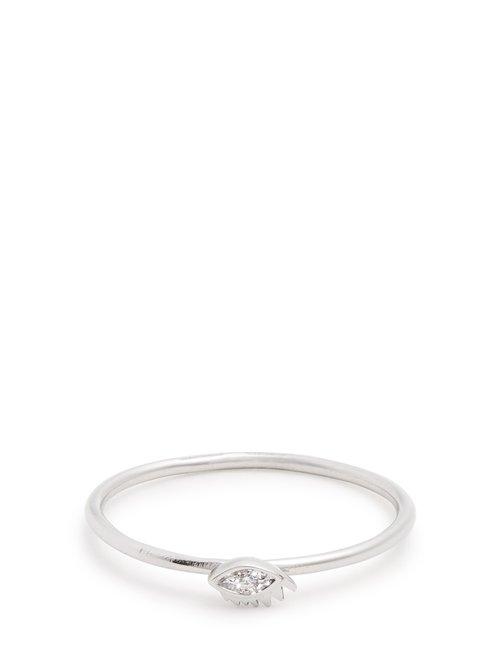 Matchesfashion.com Delfina Delettrez - Diamond & White Gold Ring - Womens - Silver