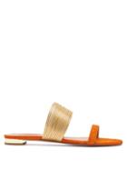 Matchesfashion.com Aquazzura - Rendez Vous Suede Sandals - Womens - Orange Gold
