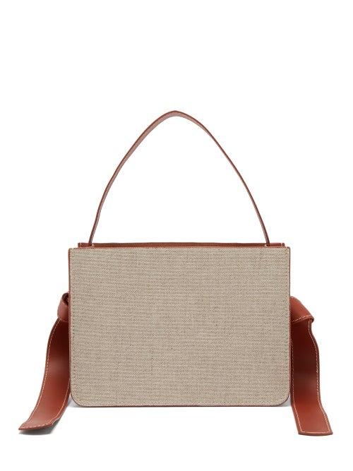 Matchesfashion.com Montunas - Guaria Linen & Leather Box Bag - Womens - Beige