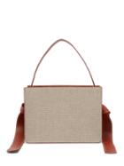 Matchesfashion.com Montunas - Guaria Linen & Leather Box Bag - Womens - Beige