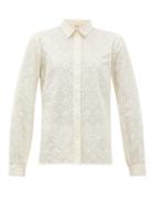 Matchesfashion.com Le Sirenuse, Positano - Penny Positano-embroidered Cotton-poplin Shirt - Womens - Cream