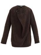 Matchesfashion.com Raf Simons - Pin Oversized Wool Sweater - Mens - Dark Brown
